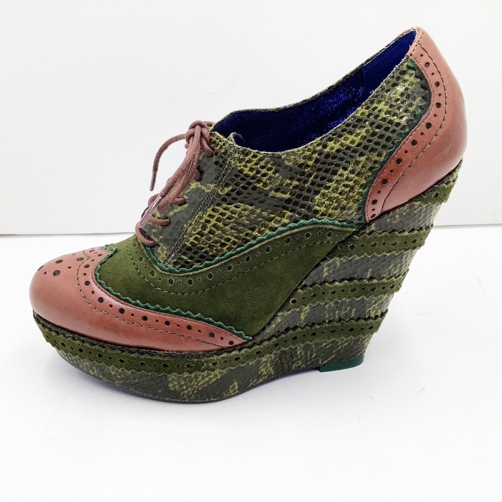 🆕{Poetic Licence} Wild Safari Oxford Wedge - Picture 6 of 16